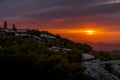 Sunrise from Bear Rocks - Dolly Sods, West Virginia Royalty Free Stock Photo