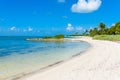 Sombrero Beach with palm trees on the Florida Keys, Marathon, Florida, USA. Tropical and paradise destination for vacation Royalty Free Stock Photo