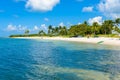 Sombrero Beach with palm trees on the Florida Keys, Marathon, Florida, USA. Tropical and paradise destination for vacation Royalty Free Stock Photo