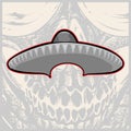 Sombrero - Mexican hat and mustache - vector illustration Royalty Free Stock Photo