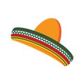 Sombrero. Mexican hat, vector illustration. Cinco de Mayo.