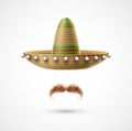 Sombrero and mustache