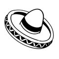 Sombrero Hand drawn, Vector, Eps, Logo, Icon, silhouette Illustration by crafteroks for different uses.