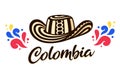 Sombrero Vueltiao Colombia illustration