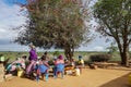 SOMBURU, KENYA - Nov 03, 2020: Kenyan women working outside