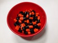 Capsules in bowl Royalty Free Stock Photo