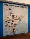 Some archaeological sites of India map