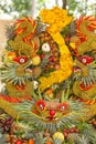 Some artworks of Vietnam artistic fruit carving decoration festival held in Tao Dan Park to welcome the lunar new year.