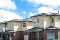 Some Australian modern suburban townhouses in Melbourne`s residential neighborhood.