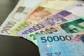 Some banknotes of Indonesian rupiah Royalty Free Stock Photo