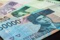 Some banknotes of Indonesian rupiah Royalty Free Stock Photo