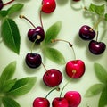 some beautiful cherries are on the table