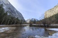 Some beautiful scene of the famous Mirror Lake of Yosemite Royalty Free Stock Photo