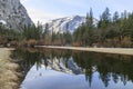 Some beautiful scene of the famous Mirror Lake of Yosemite Royalty Free Stock Photo