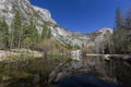 Some beautiful scene of the famous Mirror Lake of Yosemite Royalty Free Stock Photo