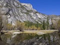 Some beautiful scene of the famous Mirror Lake of Yosemite Royalty Free Stock Photo