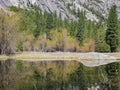 Some beautiful scene of the famous Mirror Lake of Yosemite Royalty Free Stock Photo