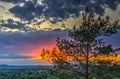 A sunset from Lions Lookout in Huntsville, Ontario Royalty Free Stock Photo