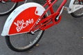 Some bicycles of the bicing service in Barcelona, Spain