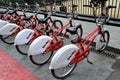 Some bicycles of the bicing service in Barcelona, Spain