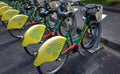 Some bicycles of the Girocleta service in Girona, Spain