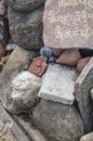 Some Buddhist objects at a Temple in Nepal.