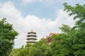 Some building of Eight Trigram Mountains Buddha Landscape Royalty Free Stock Photo