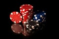 Some casino chips. Royalty Free Stock Photo