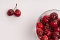 Some cherrys in a glass Royalty Free Stock Photo