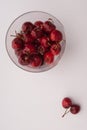 Some cherrys in a glass Royalty Free Stock Photo