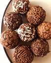 Some chocolate ball cake, full sprinkle Royalty Free Stock Photo