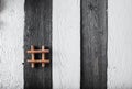 Some cinnamon quills tied with string on rustic wooden surface Royalty Free Stock Photo