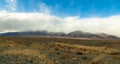 Cloudy mountains of Balyckhy city