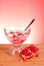 Some coctail with pomegranate in glass Royalty Free Stock Photo