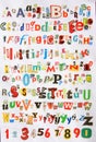 Some colorful newspaper alphabet