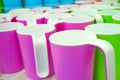 Some colorful plastic cups Royalty Free Stock Photo