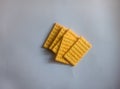 Some Crispy cheese cracker biscuits are delicious as a snack Royalty Free Stock Photo