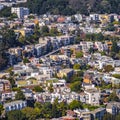 Some crowded houses in San Francisco California Royalty Free Stock Photo