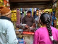 Indian general stores and their busy day (Press Photograph) Royalty Free Stock Photo