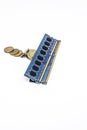 Some ddr3 ram memory modules Royalty Free Stock Photo