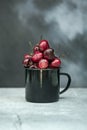 Some delicious ripe cherries inside Royalty Free Stock Photo