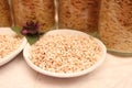 Some dried pearl barley in a bowl Royalty Free Stock Photo