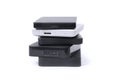 Some external hard drives for storing data, backups and security information.