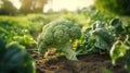 some fresh green broccoli