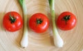 Some fresh tomatoes and spring onion