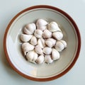 Some garlic in the plate Royalty Free Stock Photo