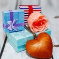 Valentine day gifts ready to present concept