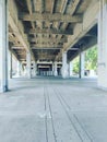 under bridge restroom area in Portland Royalty Free Stock Photo