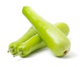 some good quality freshly imported green hairy marrow gourds of a gourmet supermart. Beautiful green color and outlines silhouet