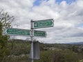 Some of the Green footpath signs found around Blairgowrie in Perthshire.